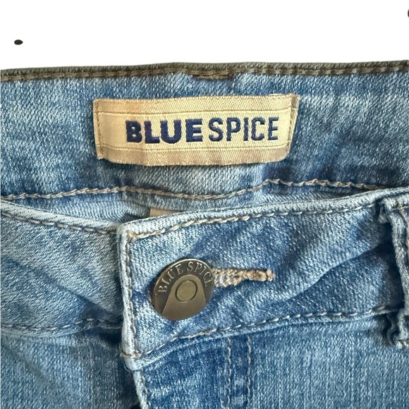 Blue Spice Skinny Blue Jeans with Distressed Wash - Picture 2 of 5